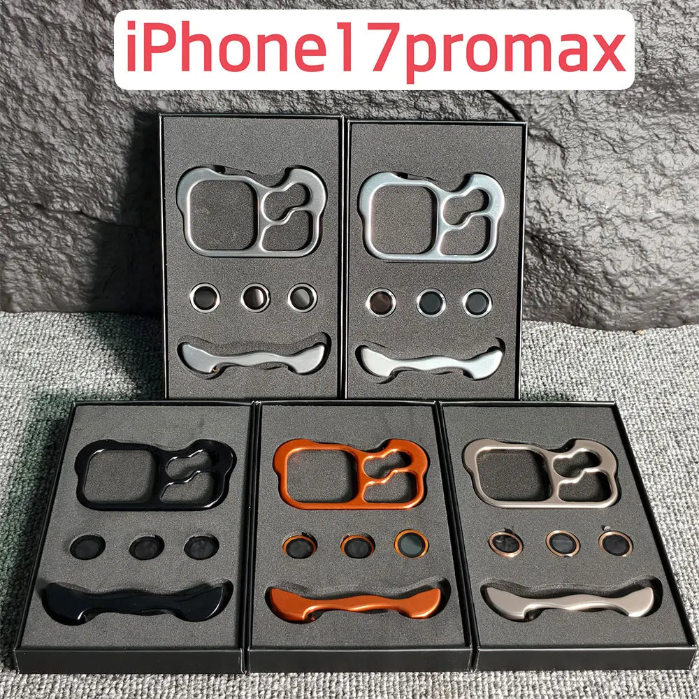 lrregular Metal Bumper Phone Case IPhone 13 14 15 16 17 Pro Max Plus 17 Air Lens Film Protection Bare Aluminum Shockproof Cover