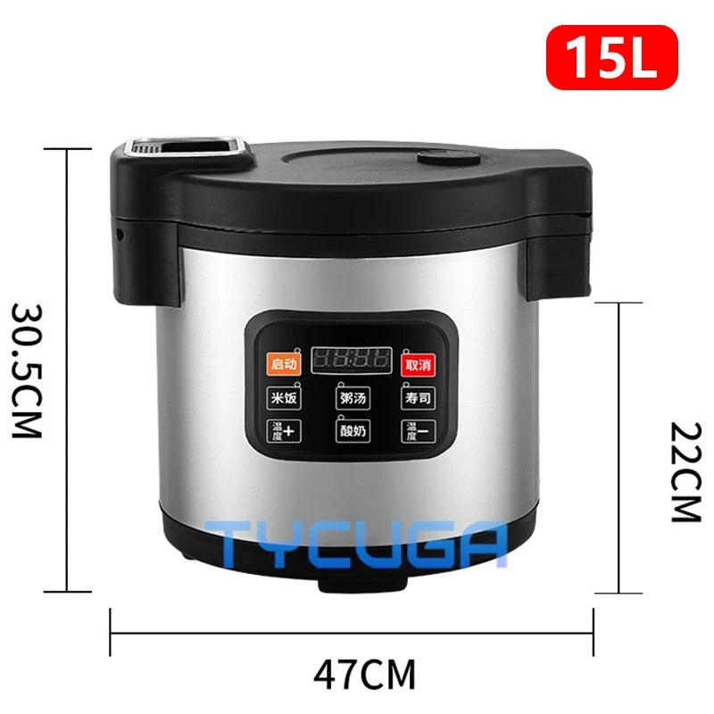 220V Electric Rice Cooker Rice Cooker Non-stick Inner Liner Soup Rice Warmer Kitchen Appliances For Restaurant/Hotel 15/19/32L