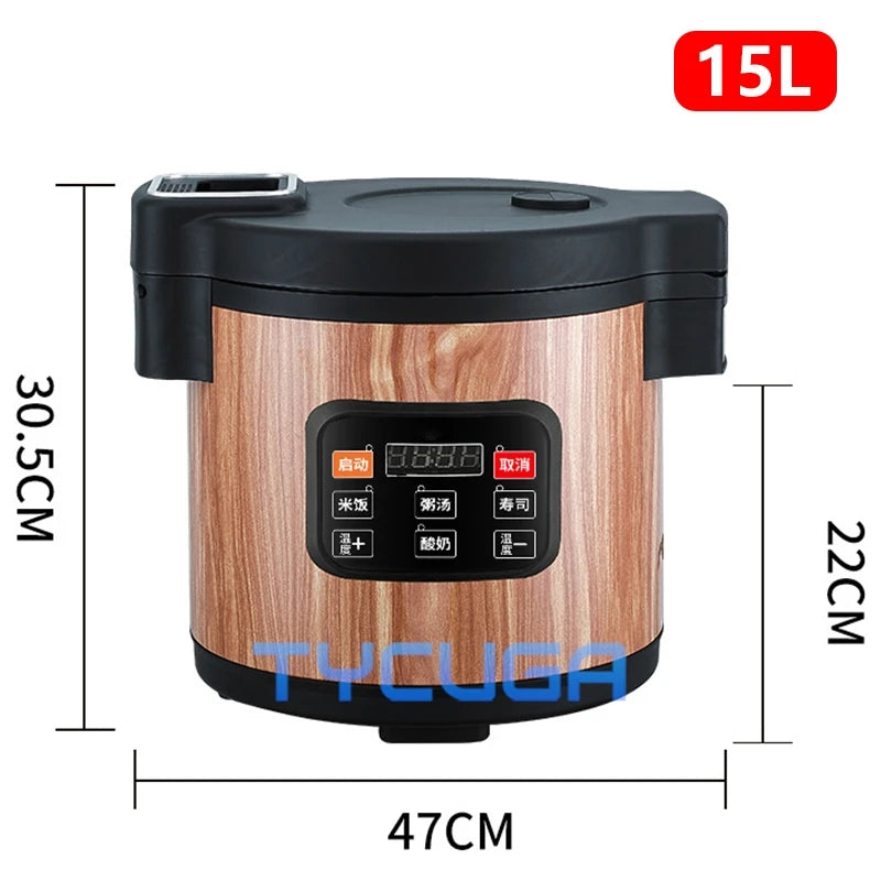 220V Electric Rice Cooker Rice Cooker Non-stick Inner Liner Soup Rice Warmer Kitchen Appliances For Restaurant/Hotel 15/19/32L