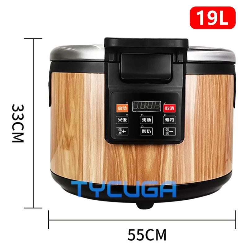 220V Electric Rice Cooker Rice Cooker Non-stick Inner Liner Soup Rice Warmer Kitchen Appliances For Restaurant/Hotel 15/19/32L