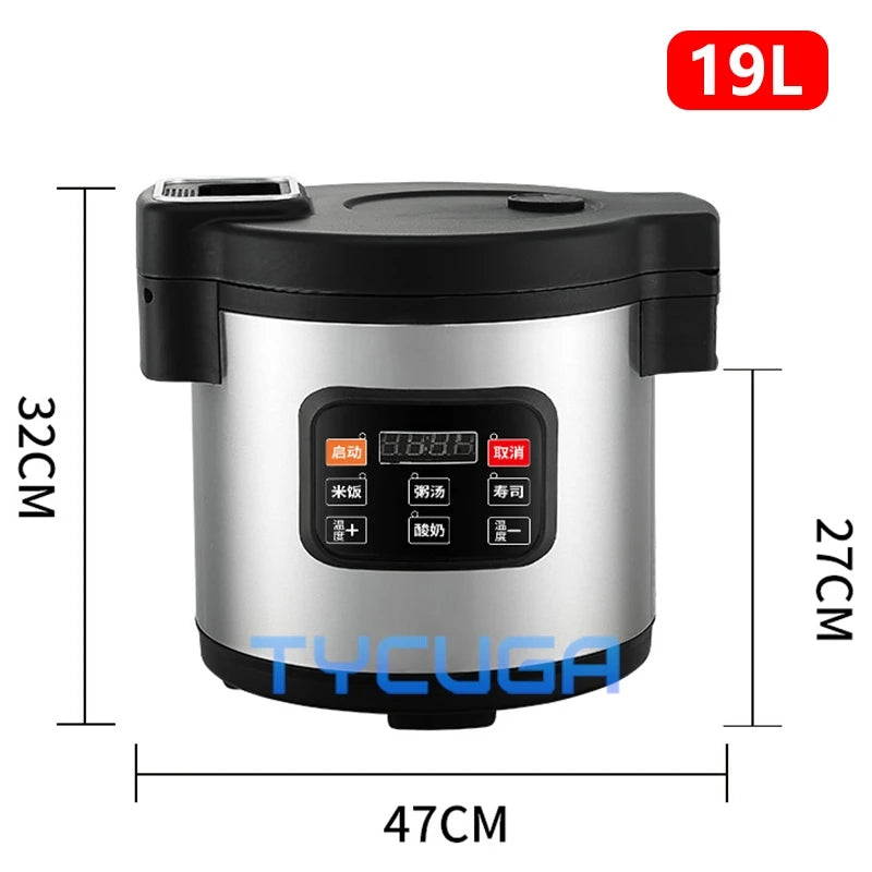 220V Electric Rice Cooker Rice Cooker Non-stick Inner Liner Soup Rice Warmer Kitchen Appliances For Restaurant/Hotel 15/19/32L