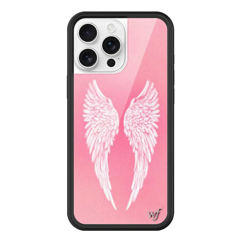 Wildflower INS Angel Baby Wings Cartoon Phone Case for iPhone 17 16 15 14 13 12 Pro Max Plus WF Lucky Girl Shockproof Back Cover