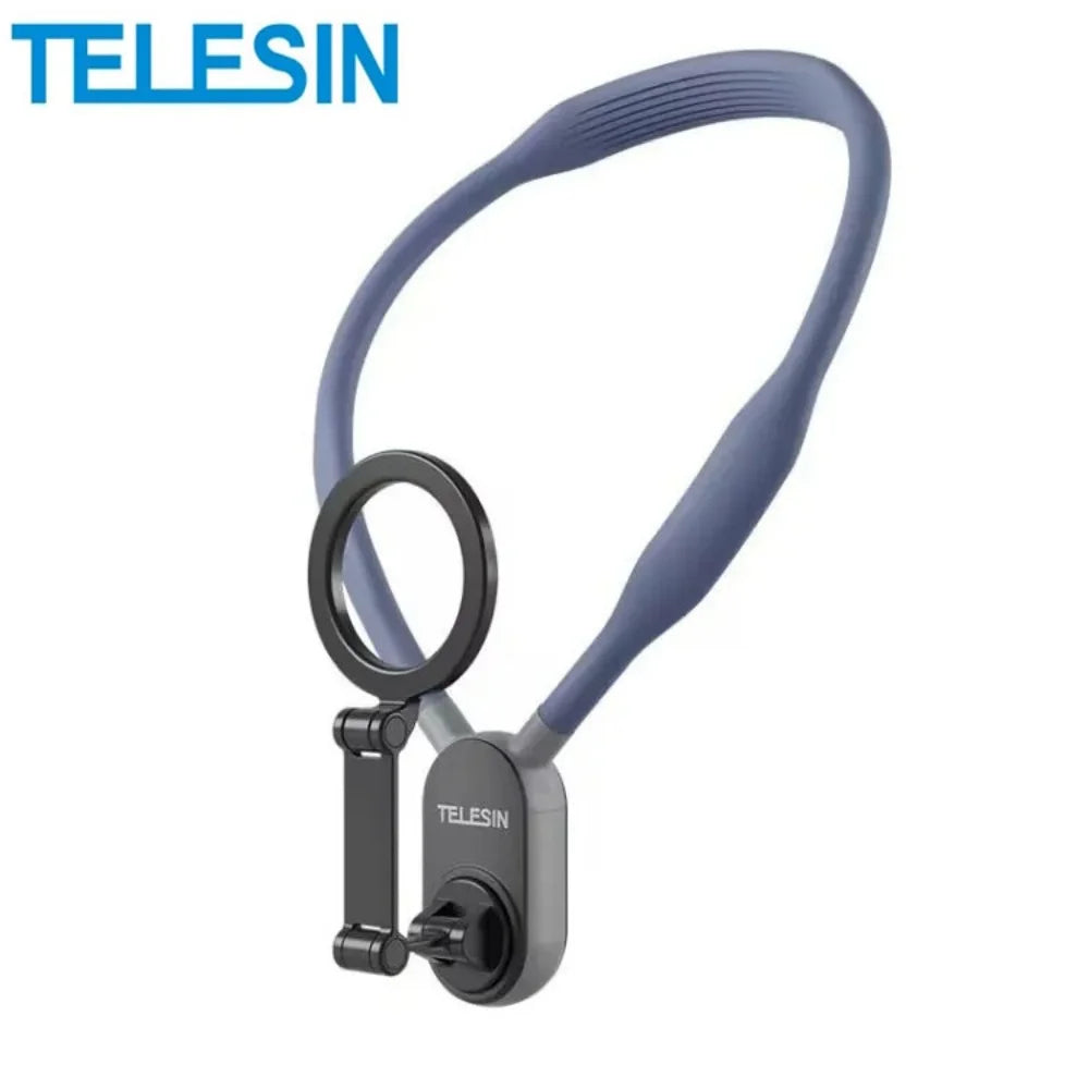 TELESIN Silicone Magnetic Quick Release Neck Mount Hold for IPhone 15 14 13 12 11 10 SAMSUNG HUAWEI XIAOMI Phone Accessories