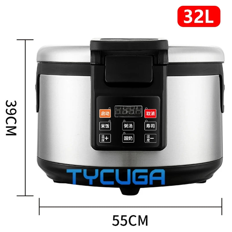 220V Electric Rice Cooker Rice Cooker Non-stick Inner Liner Soup Rice Warmer Kitchen Appliances For Restaurant/Hotel 15/19/32L