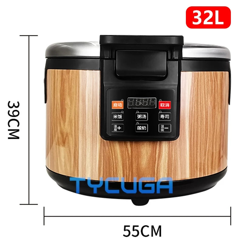 220V Electric Rice Cooker Rice Cooker Non-stick Inner Liner Soup Rice Warmer Kitchen Appliances For Restaurant/Hotel 15/19/32L
