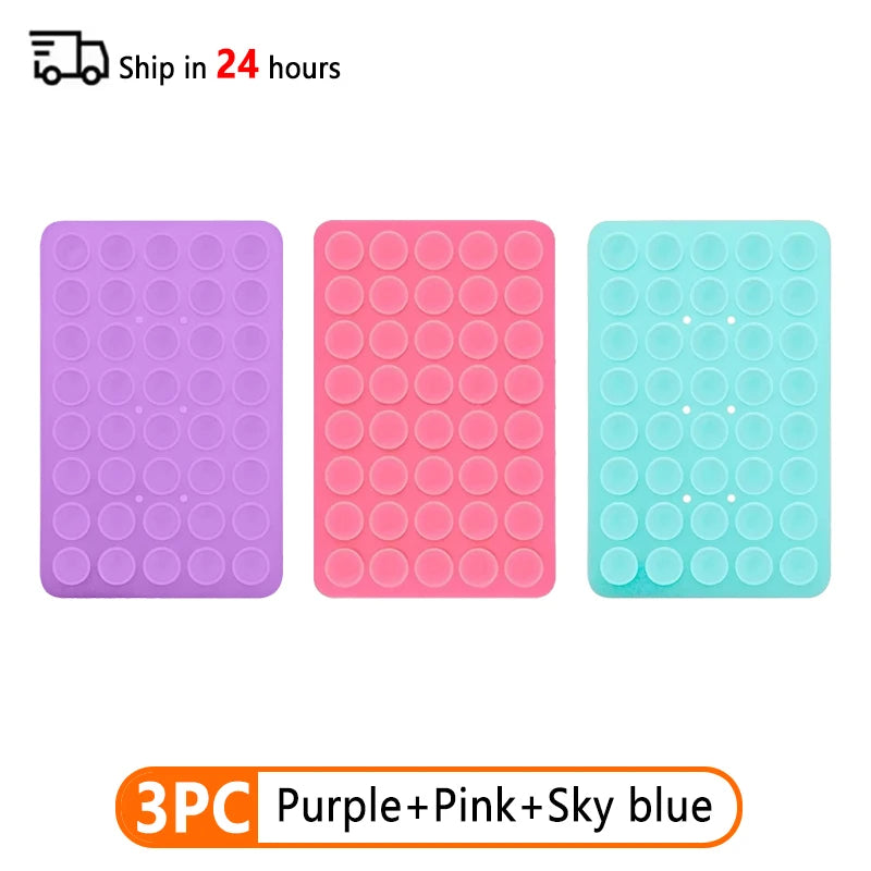 Double Sided Silicone Suction Cup Phone Case Detachable Stand Silicone Rubber Sucker Pad For Selfies And Videos Fixed Pad