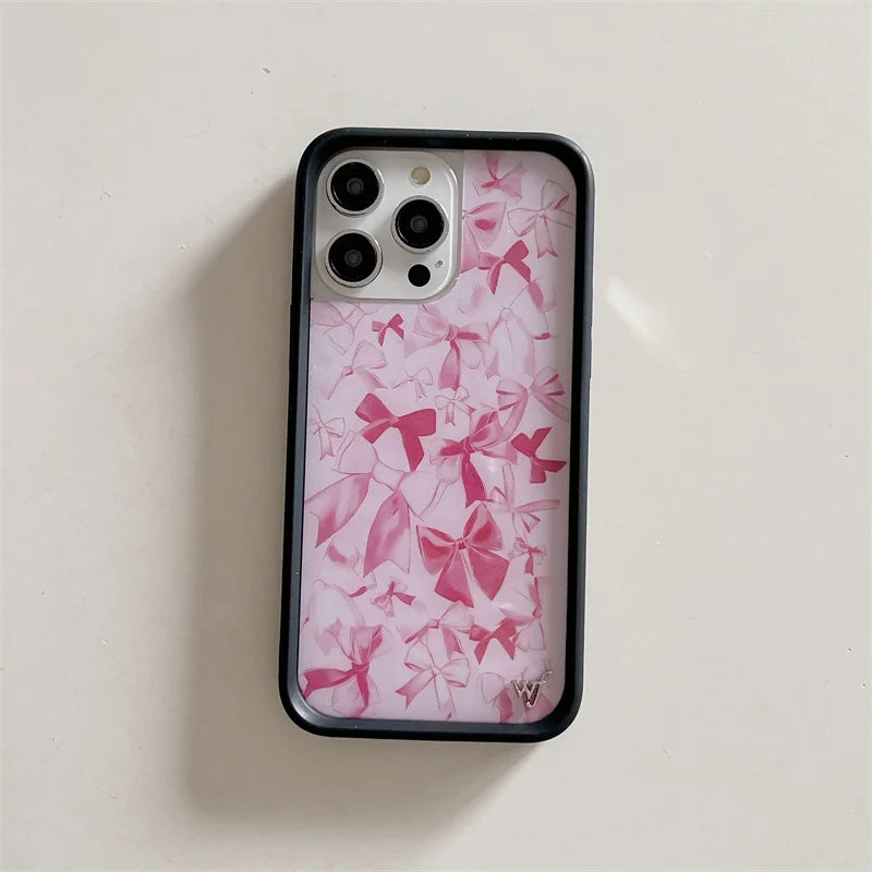 Wildflower 3D Girls Grassland rabbit Phone Case for iPhone 16 15 14 13 12 17 Pro Max Plus Air 17pro WF Pointe ballet shoes Cover