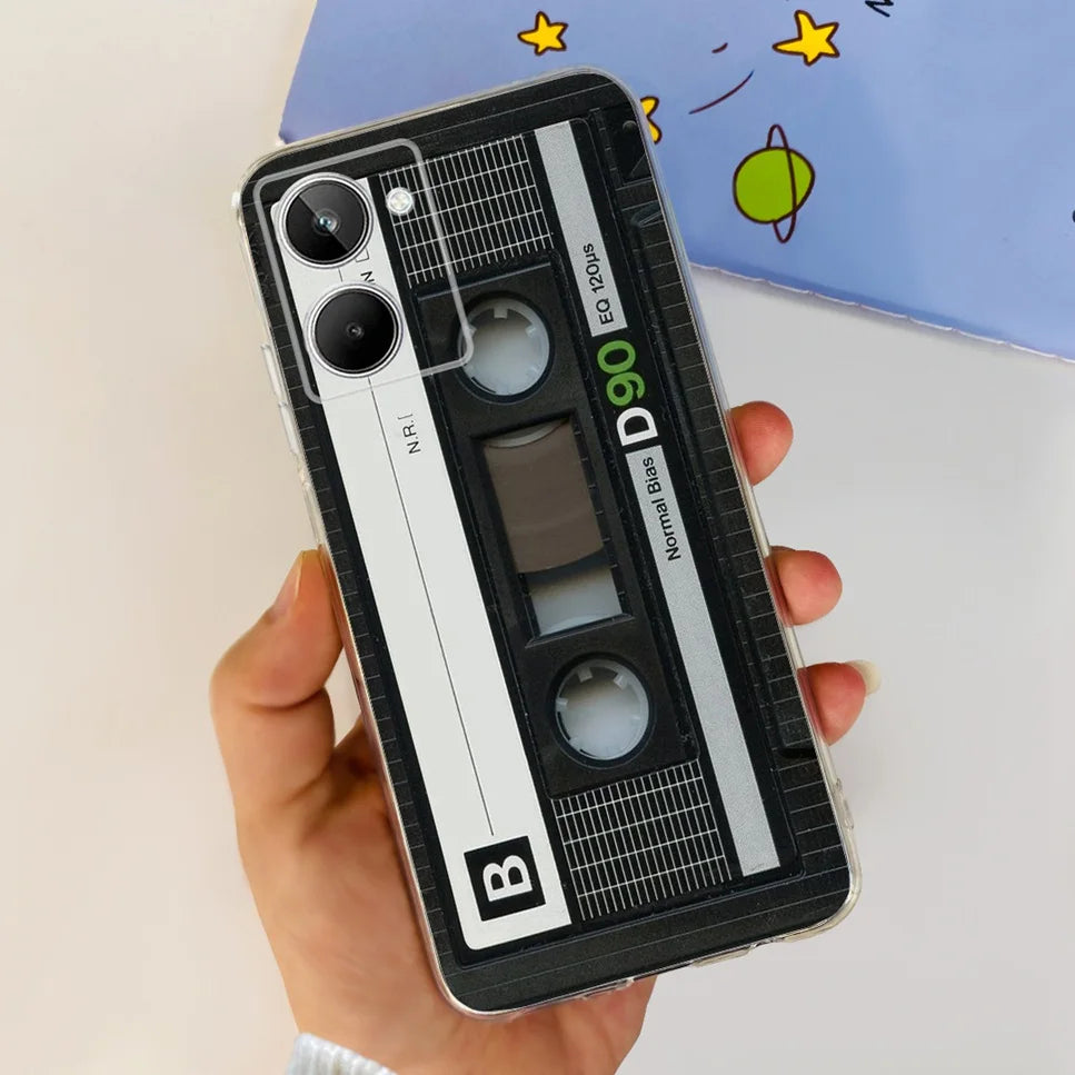 For Realme 10 4G RMX3630 Soft Silicone TPU Shockproof Phone Case For Realme 10 Cute Cartoon Pattern Bumper Protective Back Cover