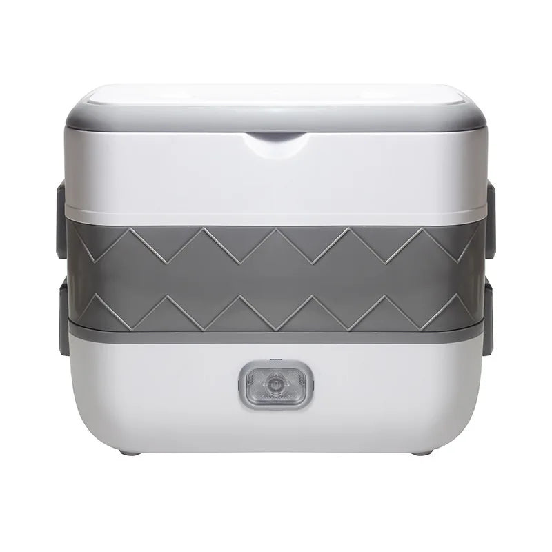 New 2L Portable Electric Lunch Box with Heat and Insulation Double-layered Portable Lunch Box for Home Use and Outdoor Picnics