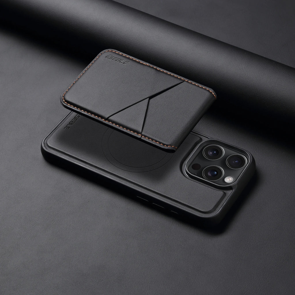 2 In 1 Detachable Magnetic Leather Case for IPhone 17 16 Pro Max 15 14 13 Wallet Cover Cards Holder Pocket