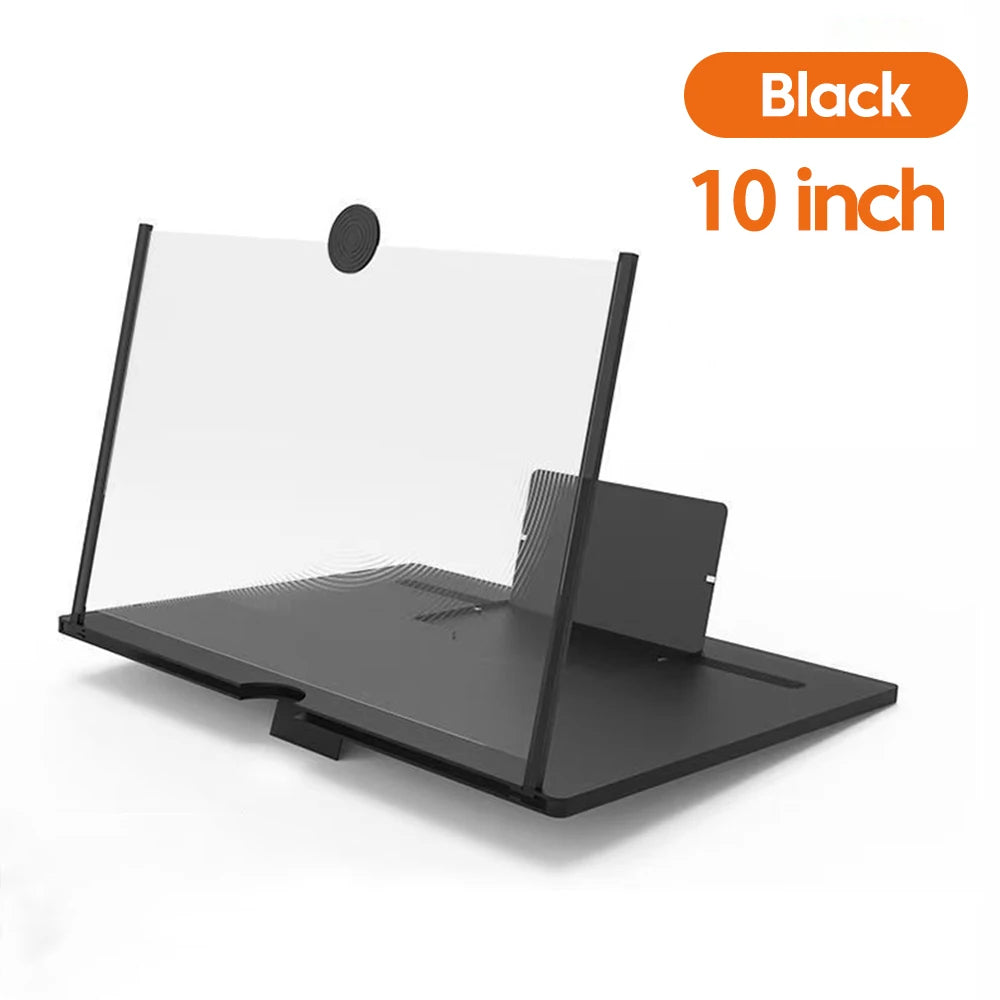 12/10Inch Cell Phone Screen Amplifier Mobile Phone Holder Mobile Phone HD Portable Phone Screen Video Magnifier Stand Bracket