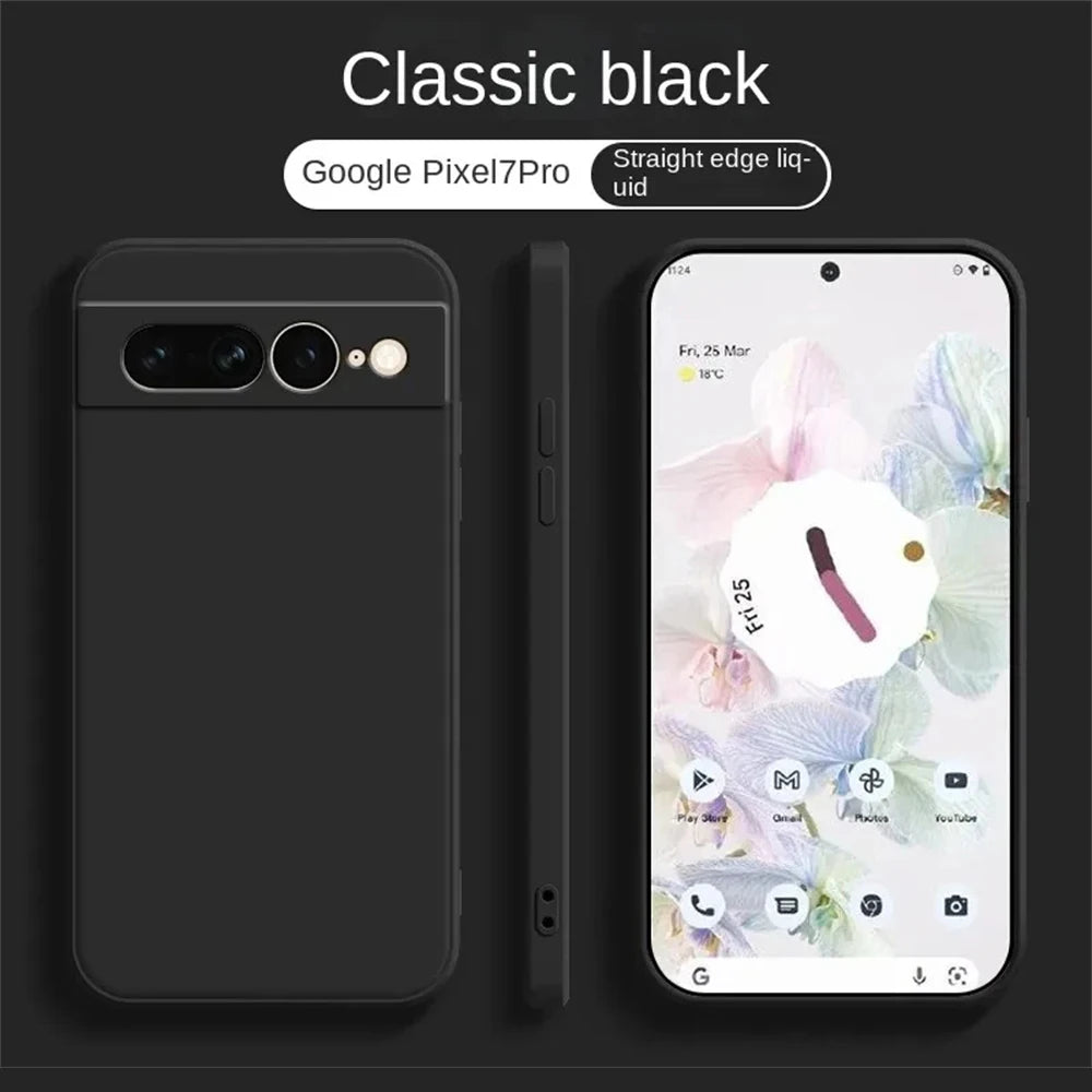 Liquid Silicone Soft Solid Color For Google Pixel 9 9A Shockproof Cases For Google Pixel 6 7 6A 7A Case Pixel 8 Pro 7A 7 Cover