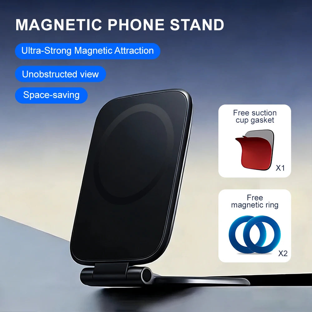 2026 New Car Magnetic For Magsafe Phone Holder Foldable Anti-shake Navigation Vehicle Mounted Mobile Stand Ultra-Thin Hands-Free