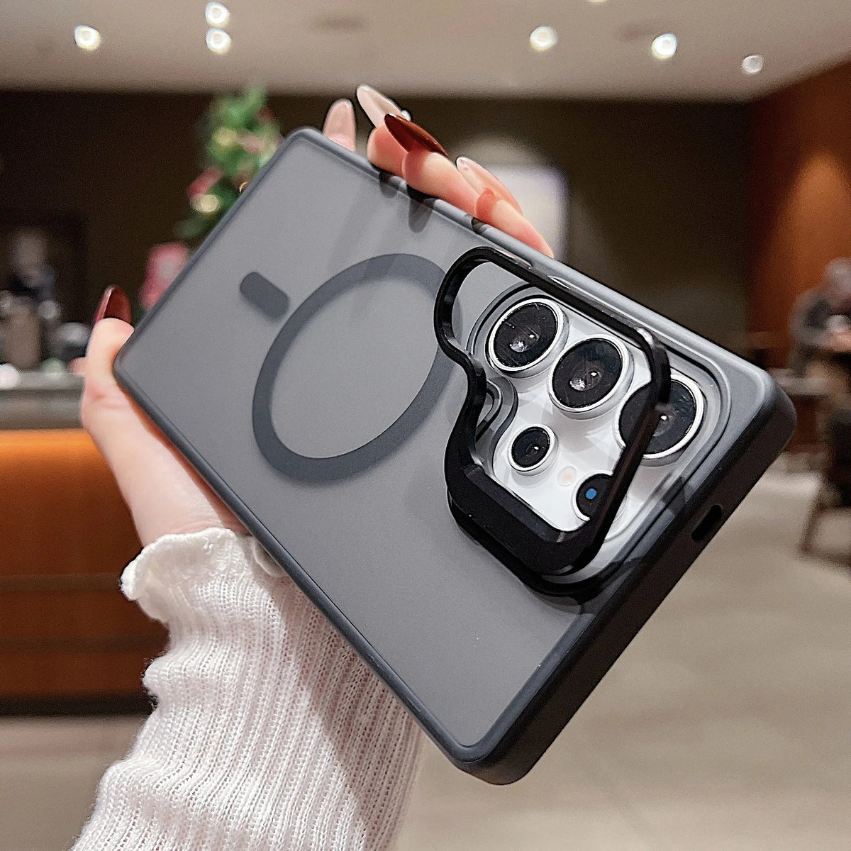 2026 Business Magnetic Case for Samsung Galaxy S24 Matte Soft Touch Anti-Yellow Phone Case with Metal Camera Frame S25ULTRA