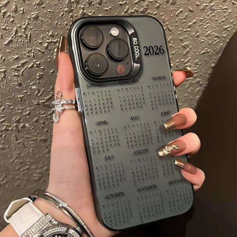 Phone Case New 2026 Calendar Pattern For Samsung Galaxy A16 A26 A34 A35 A36 A55 A56 A54 S25 FE S24 Ultra S23 Plus S22 S21 Cover