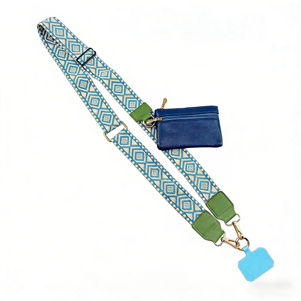 Bohemian Style Crossbody Mobile Phone Lanyards with Coin Purse Adjustable Disassembly Neck Strap for All Phone Case Accessories