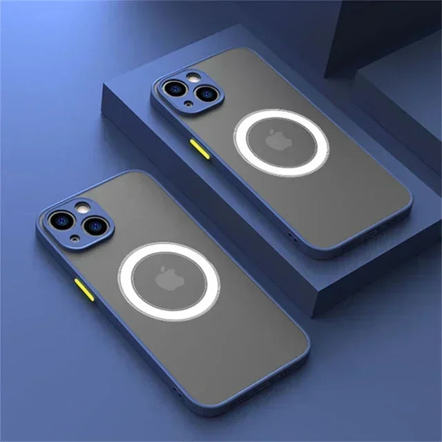 2026 NEW Hard Matte Case For iPhone 17 16 15 14 13 12 Pro Max Plus Phone Magsafe Magnetic ireless Charge Cover funda Capa