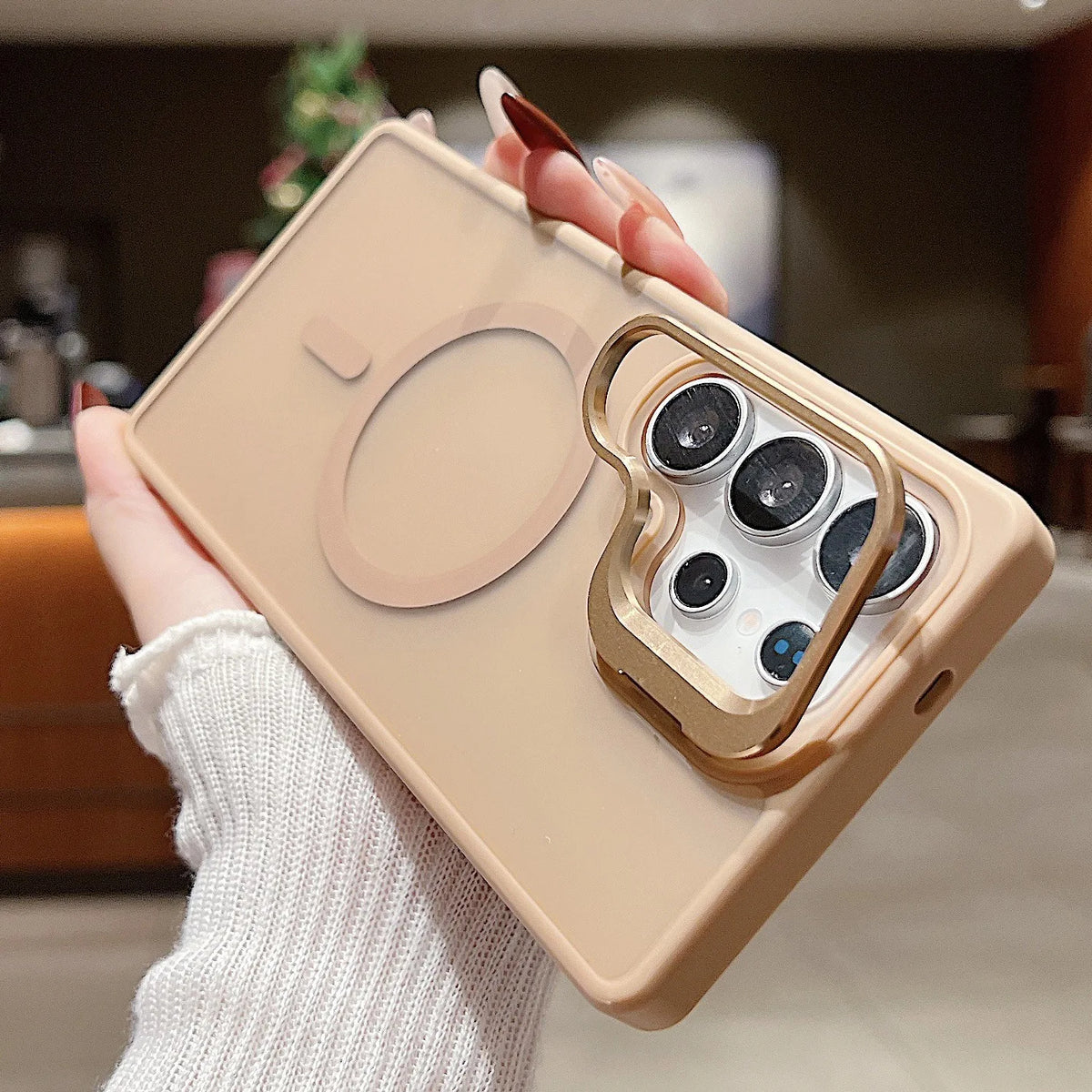 2026 Business Magnetic Case for Samsung Galaxy S24 Matte Soft Touch Anti-Yellow Phone Case with Metal Camera Frame S25ULTRA