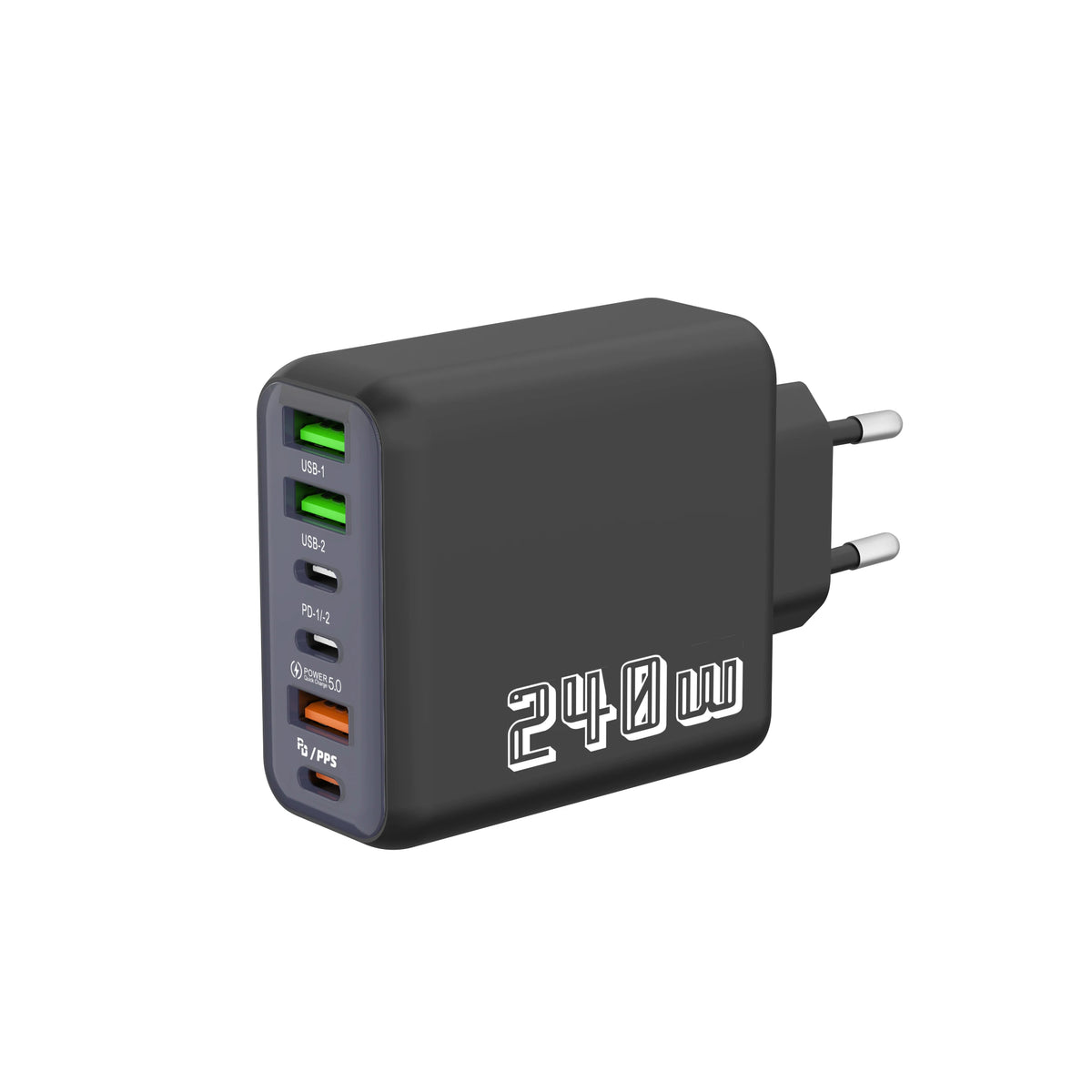 240W 6 Port USB C Charger Super Fast Charging PD3.0 USB C Type C Mobile Phone Charger For iPhone 17 16 pro Samsung Xiaomi ipad