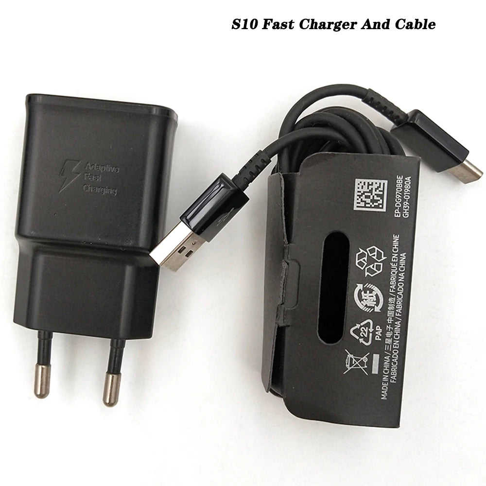 Samsung Galaxy A12 A13 A14 A15 A16 F42 M14 Fast Charger 15W EU/US Wall Power Adapter Type C Cable For Galaxy S10 S9 S8 Plus M55