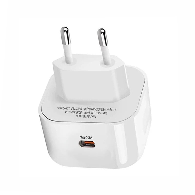 QC3.0 PD20W USB+Type-C Dual Ports Fast Charger Phone Adapter EU/US/UK Plug Wall Charger For iPhone Samsung Huawei Xiaomi/Tablets