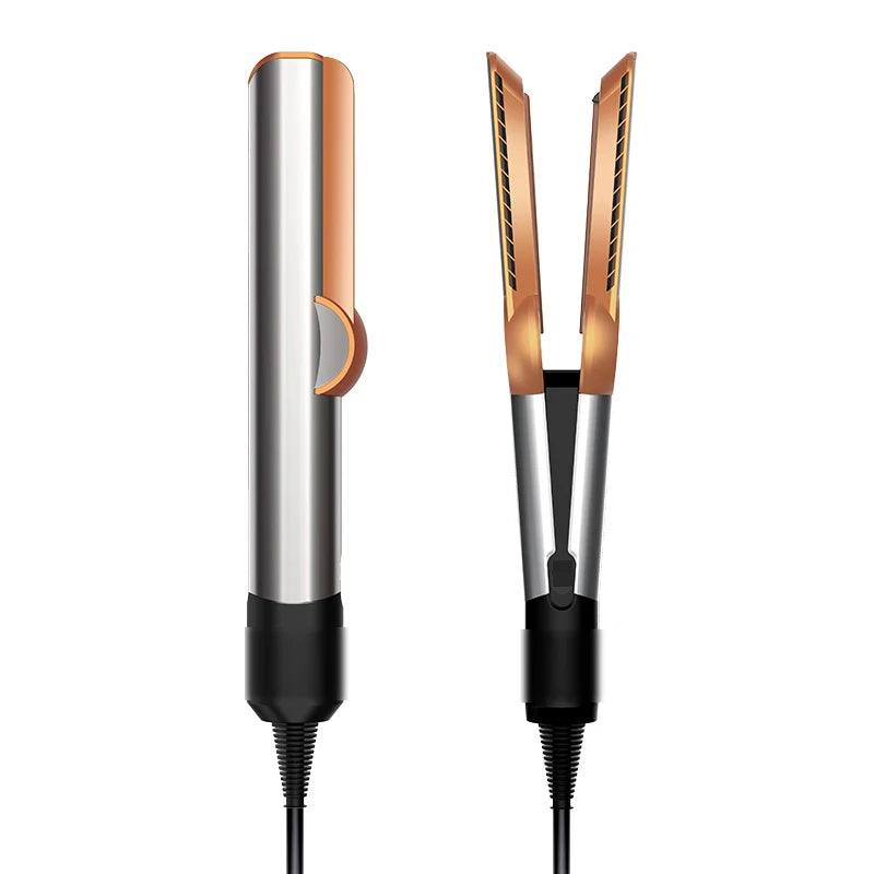 2 IN 1 Professional Hair Straightener & Hair Dryer Heat-Up Hair Flat Iron Negative Ion Iron Long-Lasting Styling Tool