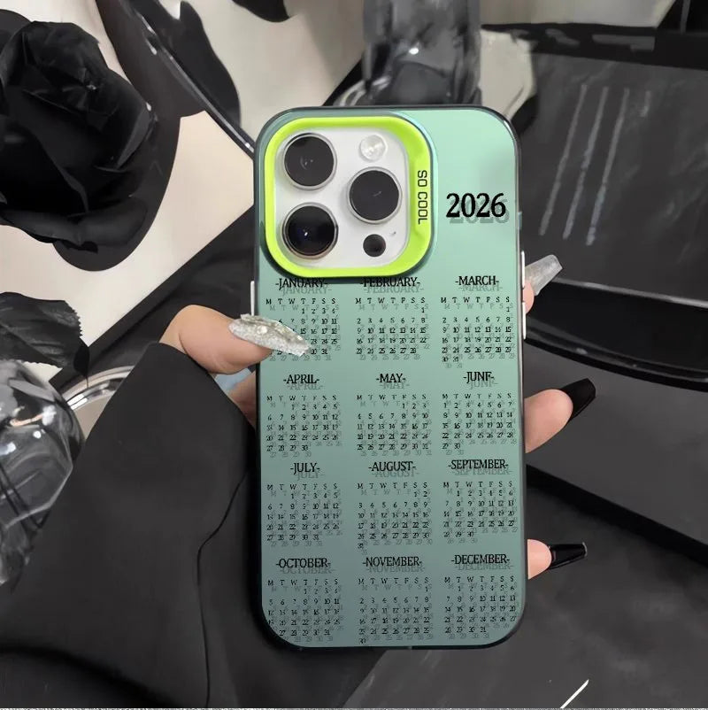 Phone Case New 2026 Calendar Pattern For Samsung Galaxy A16 A26 A34 A35 A36 A55 A56 A54 S25 FE S24 Ultra S23 Plus S22 S21 Cover