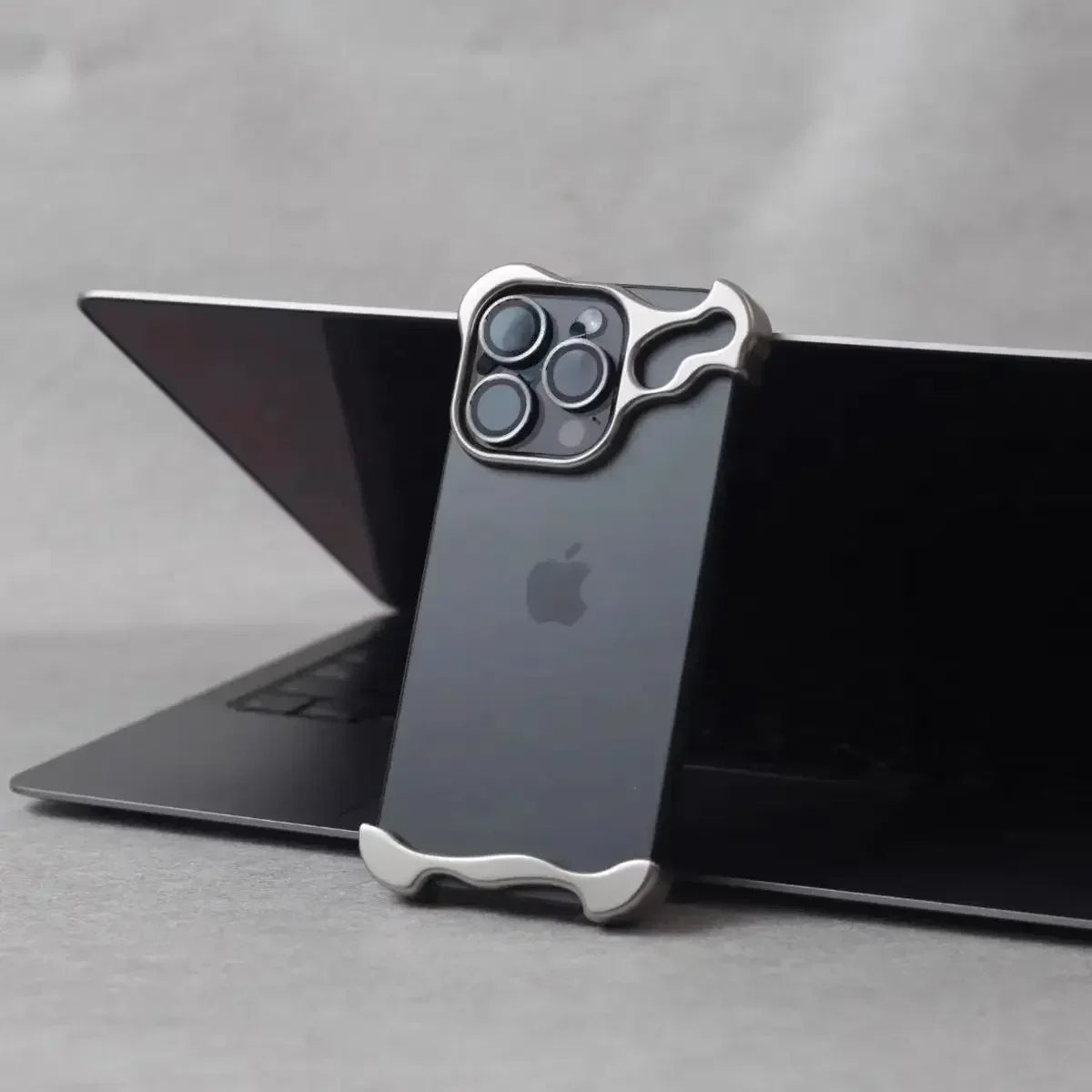 lrregular Metal Bumper Phone Case IPhone 13 14 15 16 17 Pro Max Plus 17 Air Lens Film Protection Bare Aluminum Shockproof Cover