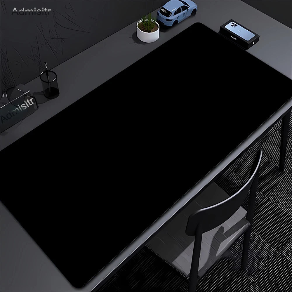 Large Black Mouse Pad Solid Color Gaming Mat Desktop Leather Waterproof Anti-Scratch Mousepad For Computer PC Laptop Accessories