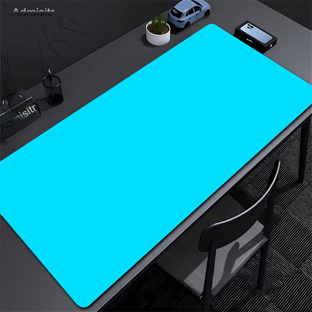 Large Black Mouse Pad Solid Color Gaming Mat Desktop Leather Waterproof Anti-Scratch Mousepad For Computer PC Laptop Accessories