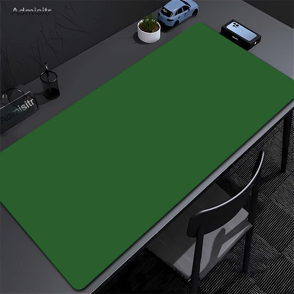 Large Black Mouse Pad Solid Color Gaming Mat Desktop Leather Waterproof Anti-Scratch Mousepad For Computer PC Laptop Accessories
