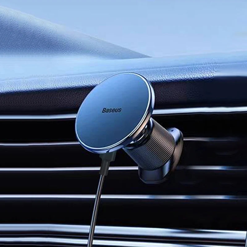 Baseus Magnetic Wireless Charger Car Phone Holder 15W Fast Charging Wireless Car Charger Holder For iPhone 16 15 14 13 Car Mount