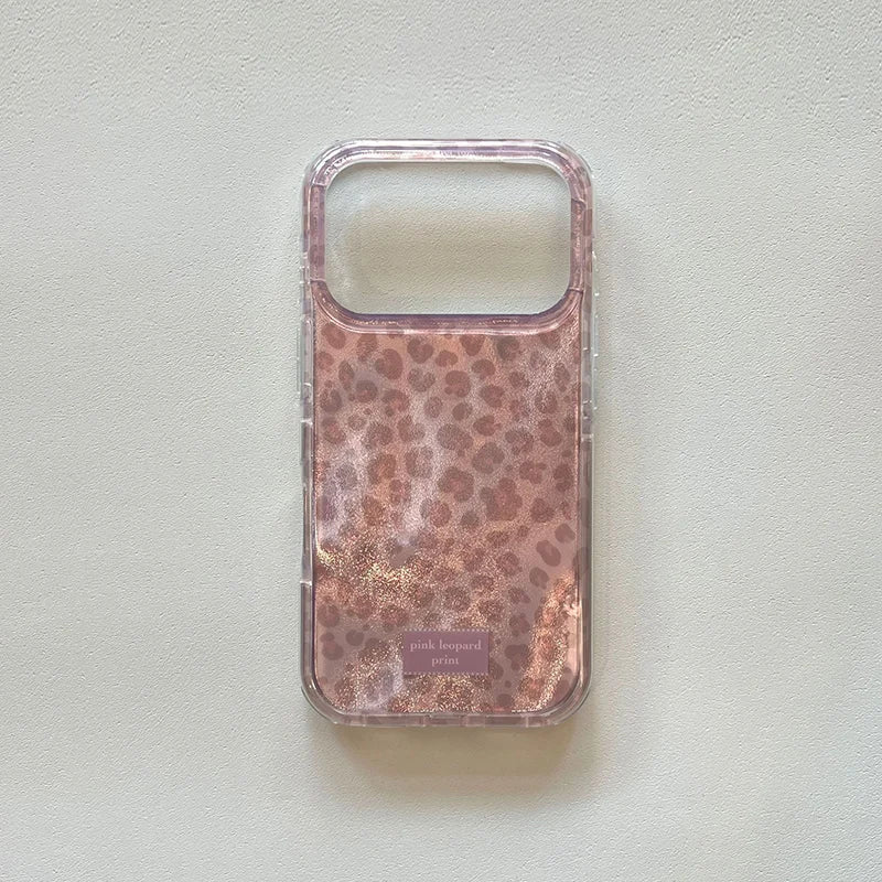 Fashion Pink Leopard Pattern Phone Case Suitable For iPhone 13 14 15 16 17 Pro Promax 2026 New Anti-fall Phone Protective Case 5 sold