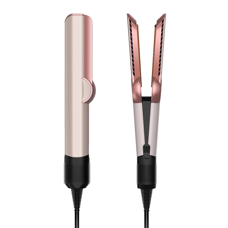 2 IN 1 Professional Hair Straightener & Hair Dryer Heat-Up Hair Flat Iron Negative Ion Iron Long-Lasting Styling Tool