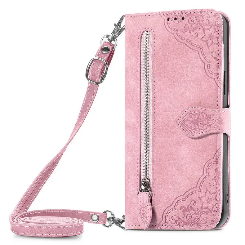 S25 S24 S23 Ultra S 26 S20 FE 5G Flip Case Zipper Card Texture Book Cover for Samsung Galaxy S21 Plus S22 S26 Ultra S 25 24 Capa