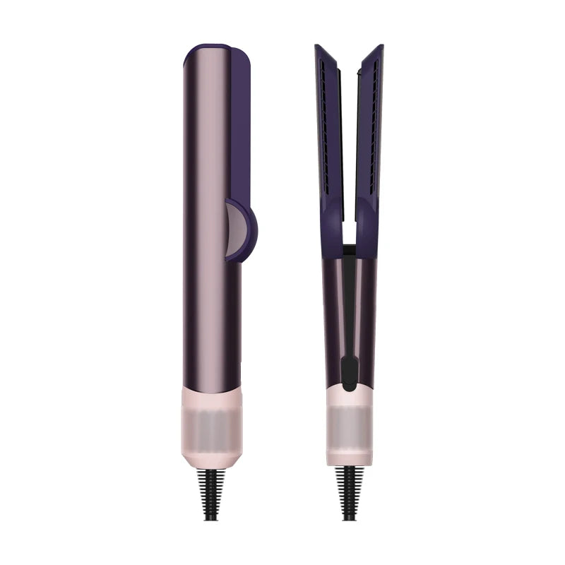 2 IN 1 Professional Hair Straightener & Hair Dryer Heat-Up Hair Flat Iron Negative Ion Iron Long-Lasting Styling Tool