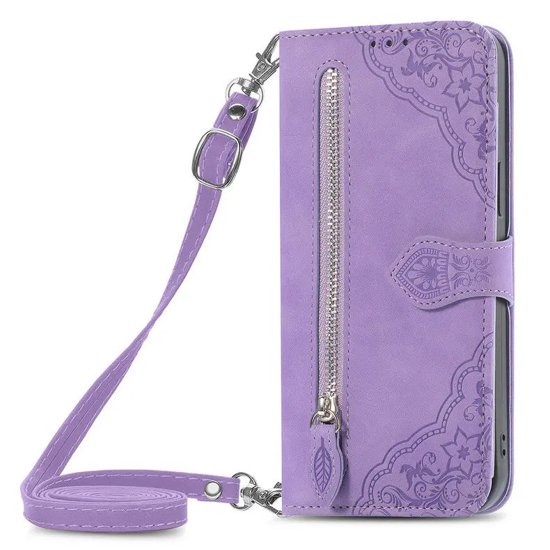 S25 S24 S23 Ultra S 26 S20 FE 5G Flip Case Zipper Card Texture Book Cover for Samsung Galaxy S21 Plus S22 S26 Ultra S 25 24 Capa