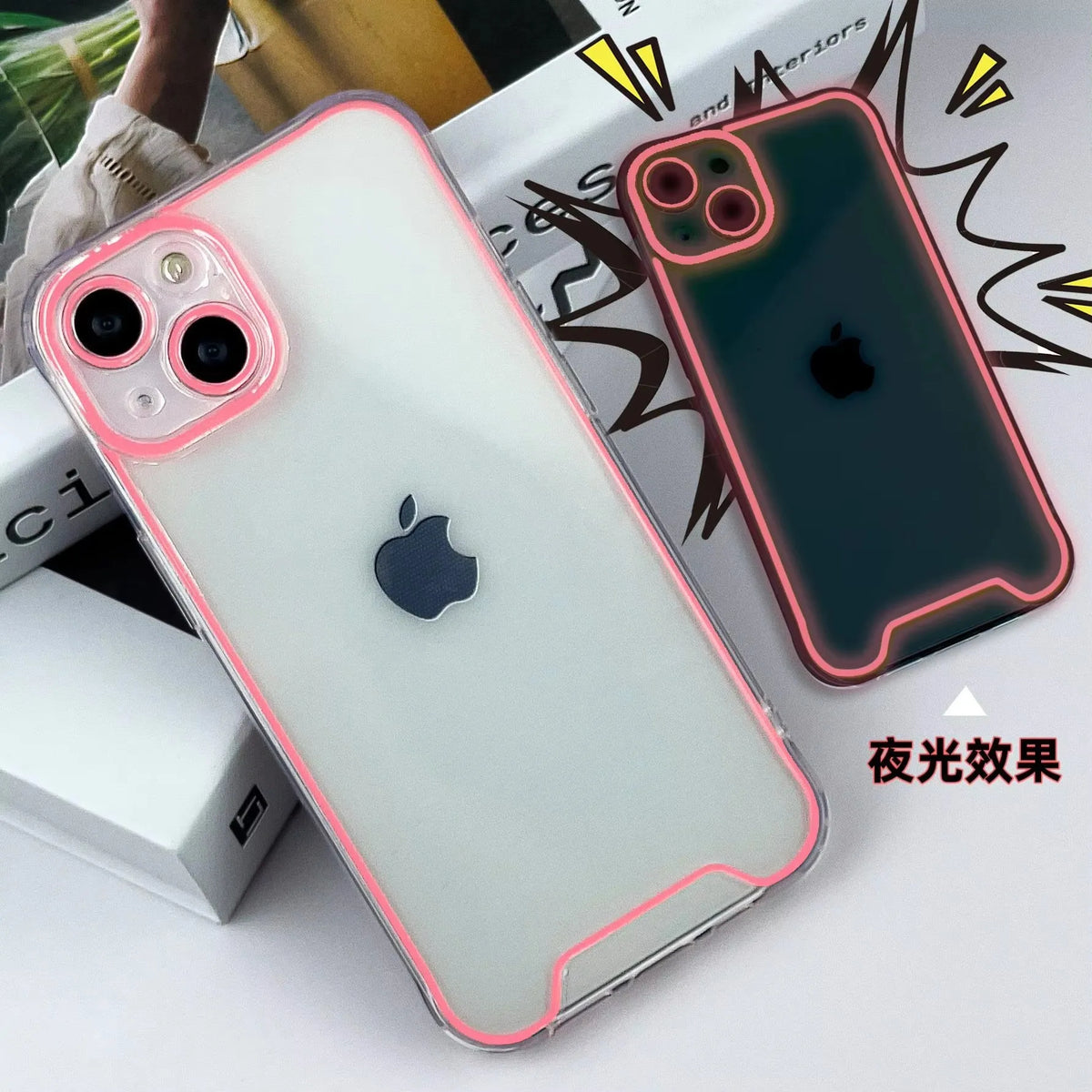 2026 New Luminous Clear Soft TPU Phone Case for iPhone 17 16 15 14 Pro Max 16 15 14 Plus 13 12 XR 11 Anti-Knock Protective Cover