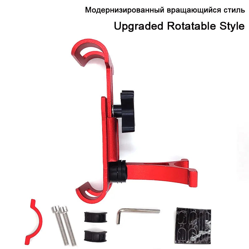 offer Metal Aluminum Alloy Mobile Phone Holder MTB Mountain Bike Phone Stand Shock-proof Fixed Navigation Bracket Cycling Accessories