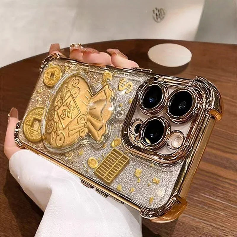 2026 New Year 3D Lucky Bag Phone Case For Samsung Galaxy S22 S21 S20 Plus Ultra FE A57 A37 A05 A06 A05S A54 A24 A23 A52 Cover