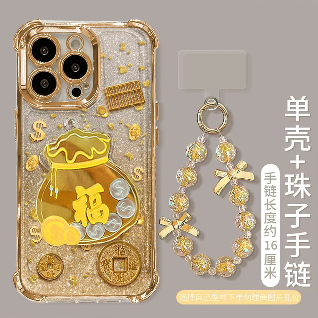 2026 New Year 3D Lucky Bag Phone Case For Samsung Galaxy S22 S21 S20 Plus Ultra FE A57 A37 A05 A06 A05S A54 A24 A23 A52 Cover