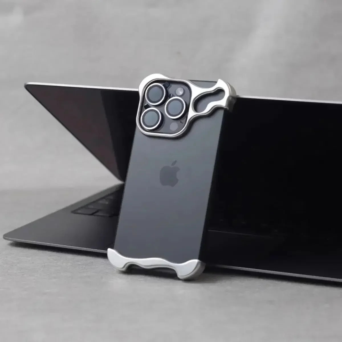 lrregular Metal Bumper Phone Case IPhone 13 14 15 16 17 Pro Max Plus 17 Air Lens Film Protection Bare Aluminum Shockproof Cover