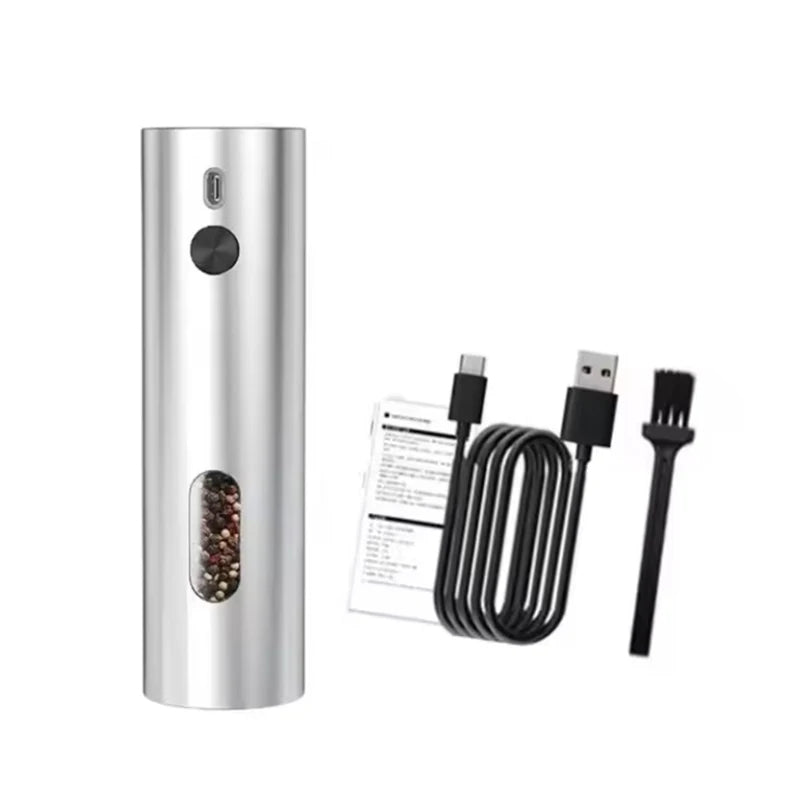USB Rechargeable Electric Salt And Pepper Grinder with Base Charging Automatic Salt Pepper Grinder Spice Mill For Home Kitchen
