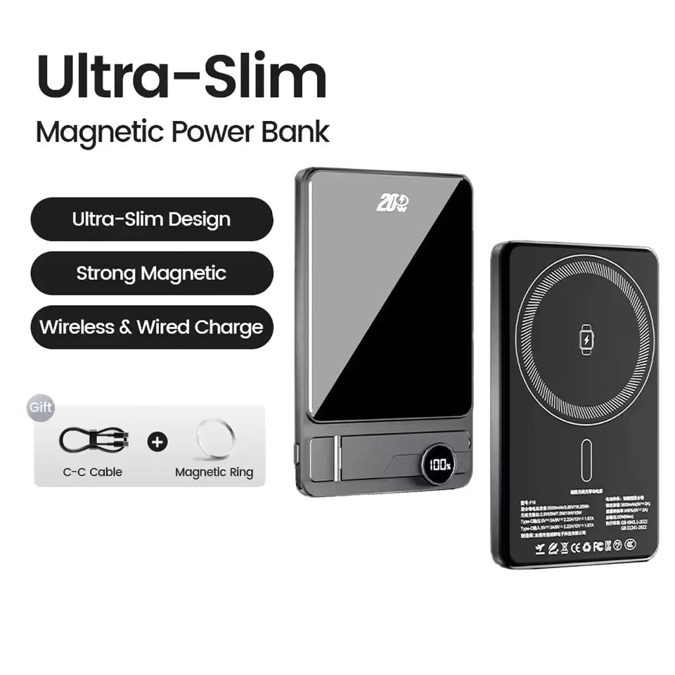 Wireless Magnetic Power Bank For Magsafe Qi2 Super Fast Charging External Battery for Apple Watch iPhone Portable Charger