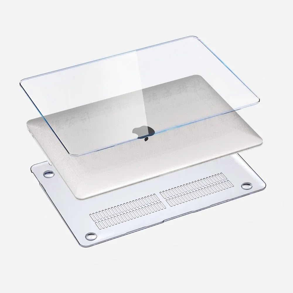 Crystal Clear Laptop Case for Macbook Air 13.6 M4 15 M3 Hard Cover for Mac Book Pro 13 M1 M2 14 M4 16 2025 Sleeve Accessories