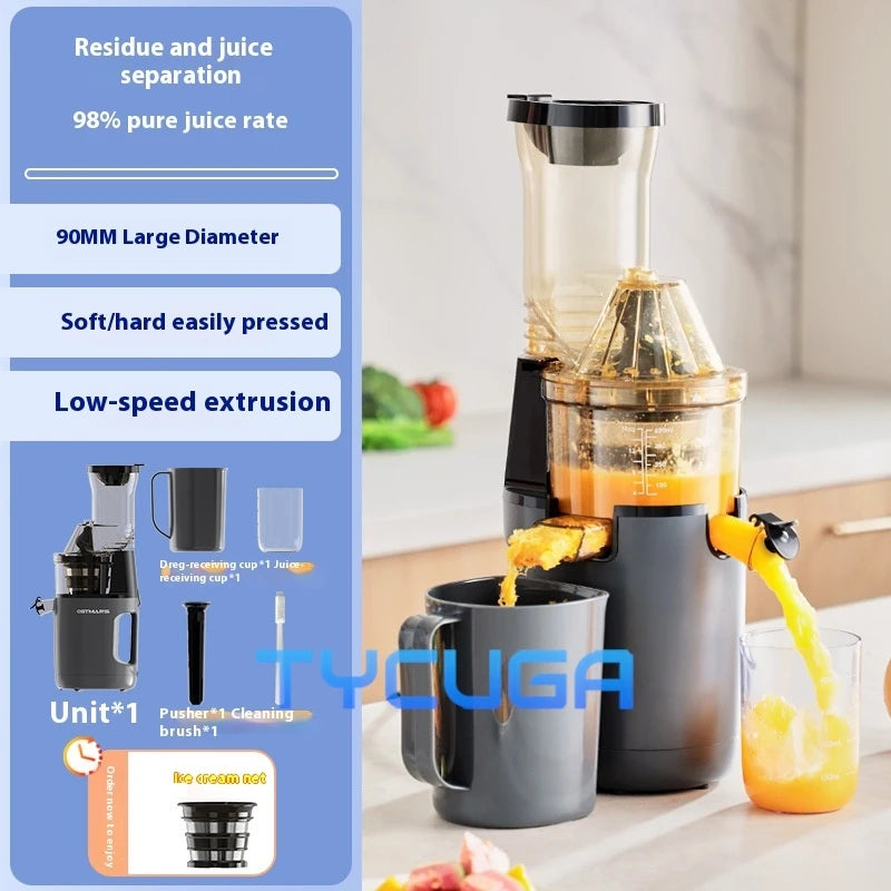 Slow Juicer Machine Whole Fruit No Cutting Dual Filter Pulp Separation 150W Low Speed Masticating Extractor Home Appliances