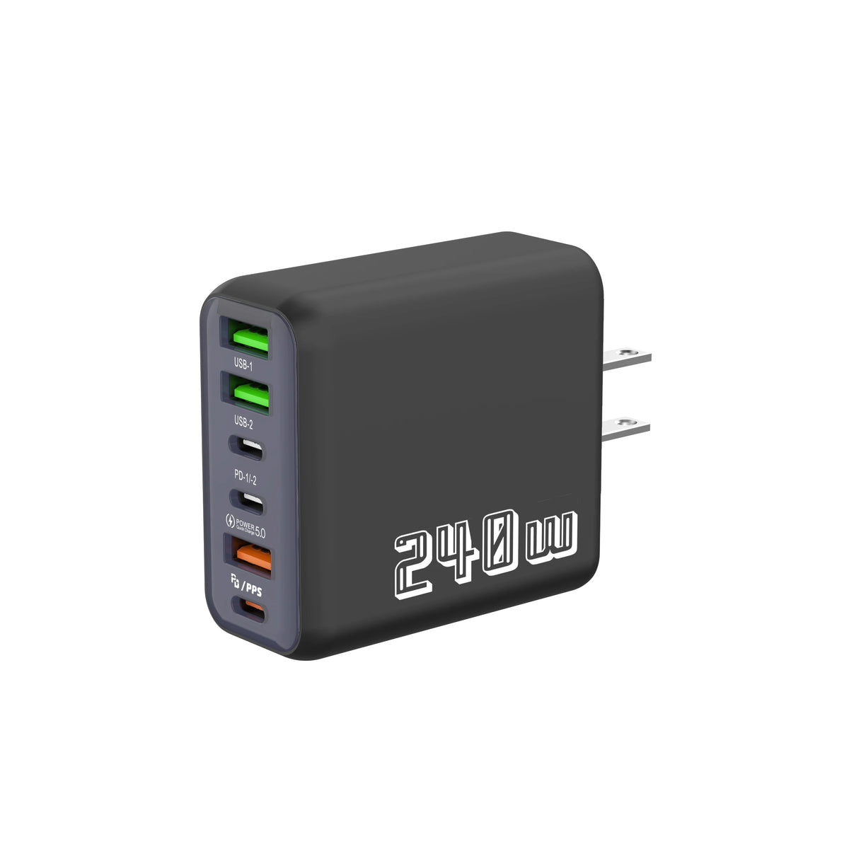 240W 6 Port USB C Charger Super Fast Charging PD3.0 USB C Type C Mobile Phone Charger For iPhone 17 16 pro Samsung Xiaomi ipad