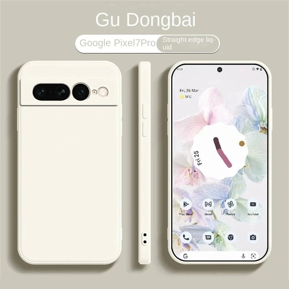 Liquid Silicone Soft Solid Color For Google Pixel 9 9A Shockproof Cases For Google Pixel 6 7 6A 7A Case Pixel 8 Pro 7A 7 Cover