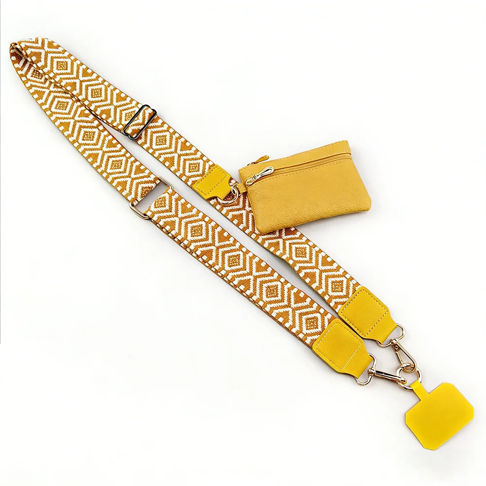 Bohemian Style Crossbody Mobile Phone Lanyards with Coin Purse Adjustable Disassembly Neck Strap for All Phone Case Accessories